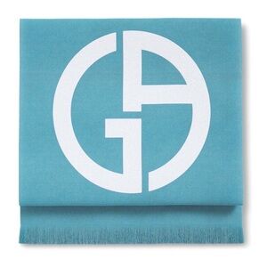 Giorgio Armani Beauty Beach Towel Teal Monogram New Authentic